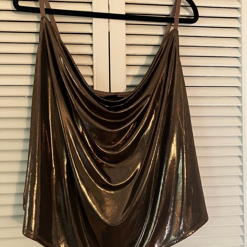 Torrid Size 2 (18-20) Liquid Shine Cowl Cami spaghetti straps